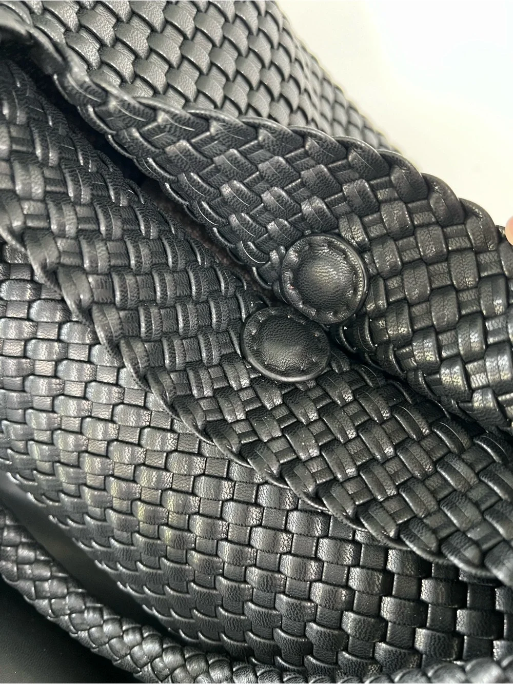 Moda Luxe Black Woven Large Tote Bag + Pouch NWT